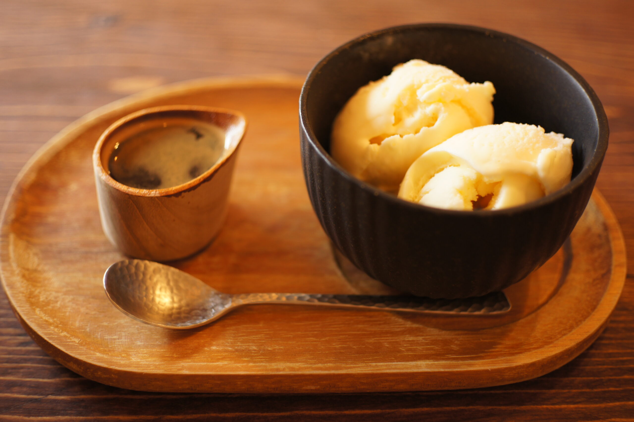 デザートのアフォガード　キコカフェ様メニュー